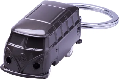 Produktbild von VW SCHLÜSSELANHÄNGER mit LED Bus Bulli Samba Metall Volkswagen Taschenlampe 93 (Schwarz)