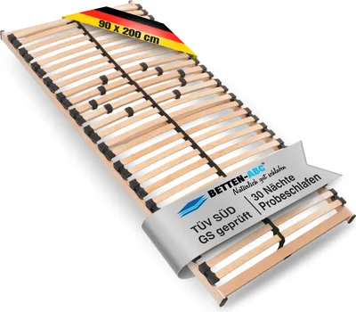 Produktbild von Max NV MZV  Lattenrost zur Selbstmontage mit 28 Leisten, durchgehender Holm, SÜD GS, Größe: 90x200