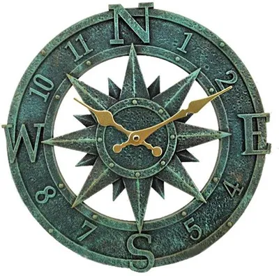 Productafbeelding van Wandklok, 30 cm, turquoise, waterdicht, industrieel design