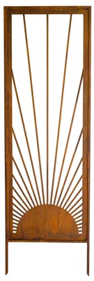 Produktbild von Sichtschutz Metall - 160 cm x 50 cm - Edelrost - Rostoptik Sichtschutz für Garten - Sichtschutzelement - Sichtschutzwand - Gartendekoration Zaun