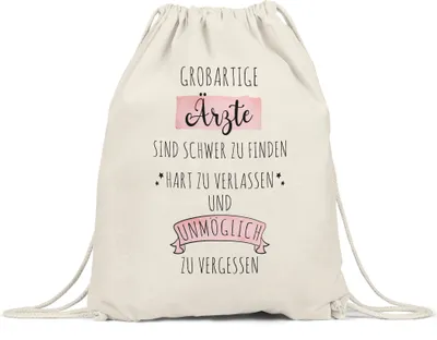 Produktbild von Großartige Ärzte Sind Schwer Zu Finden Turnbeutel Gymsack  Dankeschön Geschenk Hart Zu Vergessen