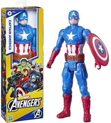 Image de Figurine Captain America 30 cm, jouet Avengers Titan Hero Series pour enfants a partir de 4 ans, Marvel