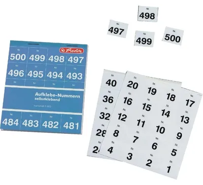 Obrázok produktu pre herlitz 791871 Samolepiace čísla 1-500