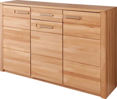 Produktbild von Schuhkommode >Nature One< 3 Türen, 1 Schub,Kernbuche teilmassiv - 160x100x40cm (B/H/T)