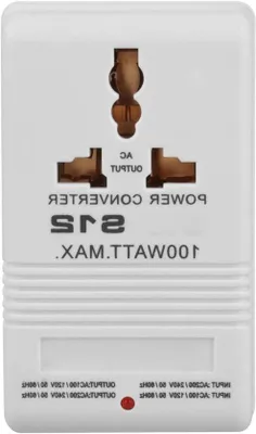 Immagine prodotto di Adattatore da viaggio universale da 100 W, 220 V/240 V, con convertitore di tensione a doppia tensione (step-up/step-down)