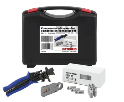 Obrázek produktu pro KATHREIN Kompr.-Stecker-Set:PlastikBox 100xEMK12 ZAW13 Abisolierwerkz ZAH 12