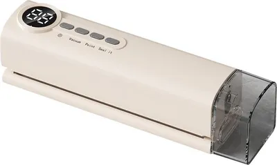 Produktbild von Mini Vakuumierer, 3-in-1 Tragbarer Kabelloser Vakuumiergerät, Wiederaufladbar, One-Touch-Vakuumversiegelung für Lebensmittel