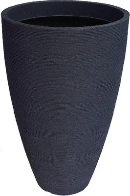 Image de pot de fleurs nervuré 40 x 60 cm plastique gris