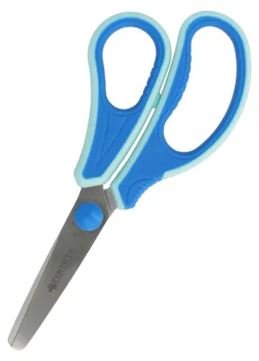Image de Ciseaux pour enfants Westcott GRIPEEZE, couleur bleue, pour droitiers | Ciseaux avec poignée ergonomique