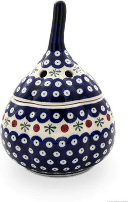 Produktbild von Original Bunzlauer Keramik Knoblauchtopf Zwiebeltopf Ø16,4 x 21,4 cm Design 41