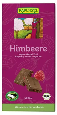 TABLICZKA KAKAOWA MIGDAŁY - MALINA BIO 100 g - RAPUNZEL