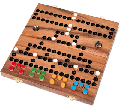 Produktbild von Blockade Brettspiel Strategiespiel - für 2 bis 4 Spieler - Spielfeld aus Holz 26 x 27 cm - Klappbar - Ab 6 Jahren