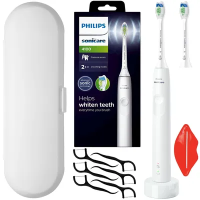 Immagine prodotto di Philips Sonicare HX3681/33 Spazzolino elettrico a ultrasuoni con custodia da viaggio e testina di ricambio, bianco