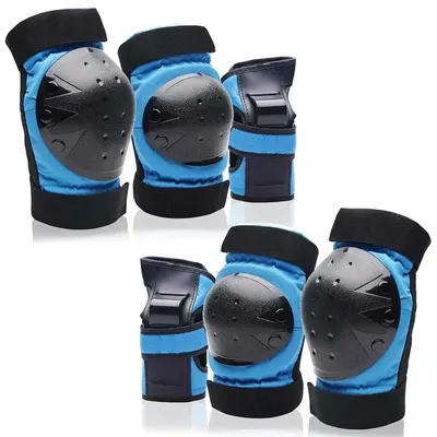 Produktbild von 6-teiliges Kinder-Schutzset , Inlineskateschutz, Knie- und Ellenbogenschützer für Kinder & Jugendliche, ideal für Skateboard & Sport