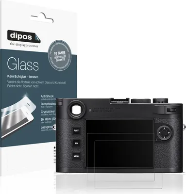Produktbild von 2x Schutzfolie für Leica M 11-D matt - Anti-Shock 9H Folie dipos Glass Kunststoffglas