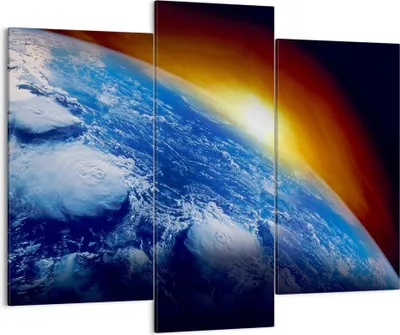 Produktbild von Bild auf Leinwand - Leinwandbild - Galaxie Erde Raum - 130x100cm - Wand Bild - Wanddeko - Leinwanddruck - Bilder - Kunstdruck - Wanddekoration - Leinwand bilder - Wandkunst - CB130x100-2335