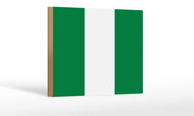 Produktbild von Holzschild Flagge Nigerias 18x12 cm Flag of Nigeria Dekoration