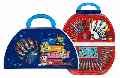 Image de Mallette de coloriage pat patrouille 51 pieces - paw patrol - coffret artistique dessin
