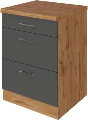 Produktbild von Held Möbel Schubladenunterschrank Sorrento BxTxH 50 x 60 x 86 cm anthrazit matt zerlegt 435.6280