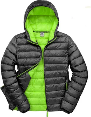 Produktbild von Result R194M | Mens Snow Bird Padded Jacket - Farbe: Black/Lime - Größe: XXL