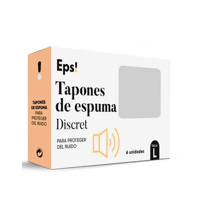 Immagine prodotto di Tappi per orecchie in schiuma Eps, discreti, 6 pezzi, misura L