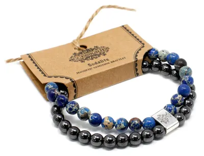 Produktbild von Armband mit magnetischen Edelsteinen – Sodalith