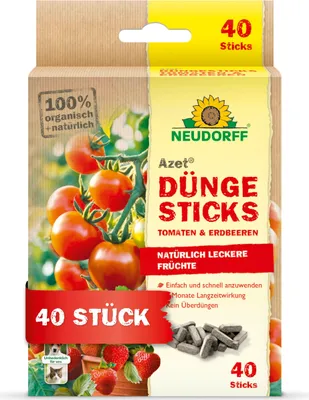 Produktbild von Neudorff  - Azet DüngeSticks für Tomaten und Erdbeeren 40 Sticks