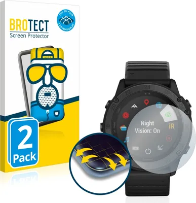 Produktbild von 2x BROTECT Fullscreen Schutzfolie für Garmin Tactix Delta Displayschutz Folie Fullcover Matt Entspiegelungsfolie