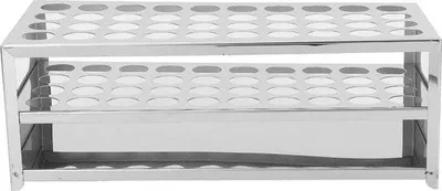 Obrázok produktu pre Držiak na laboratórne skúmavky, odolný proti korózii, 205 mm, 40 otvorov