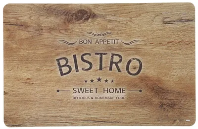 Produktbild von 6er Set Platzsets, Tischsets BISTRO SWEET HOME 43x28,5cm natur braun Kesper