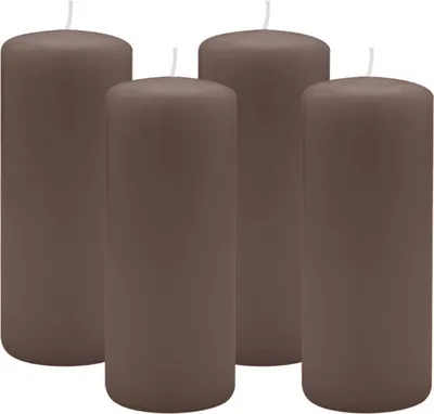 Produktbild von 4er Set Adventskranzkerzen Mocca Ø 60 x 120 mm