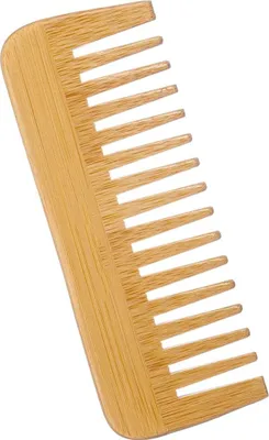 Produktbild von Breitzahnkamm aus Bambus, großer Haarentwirrungskamm, breitzahniger Kamm, griffloser Entwirrungskamm, Styling-Shampoo-Kamm, hochwertiger Lockenkamm aus Holz, Holzhaarkamm mit breiten Zähnen, antistatisch für langes Haar