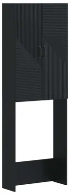 Produktbild von vidaXL Toilettenschrank HAARLEM Schwarz 66 x 25,5 x 190 cm