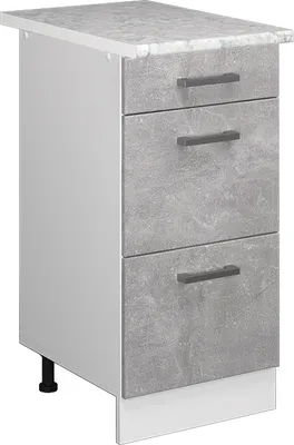 Immagine prodotto di Mobiletto base per cucina Vicco R-Line Calcestruzzo 40 cm con cassetti PL Marmo, Model 37736