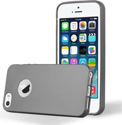 Produktbild von Cadorabo Schutzhülle für Apple iPhone 5 / 5S / SE 2016 Hülle in Grau Handyhülle TPU Silikon Etui Cover Case