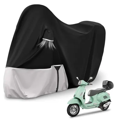 Image de Housse de moto d'extérieur, adaptée à la Piaggio Vespa GTV GTS GT60/125/200/250/300 (avec top case), housse de moto imperméable en tissu Oxford 420D.