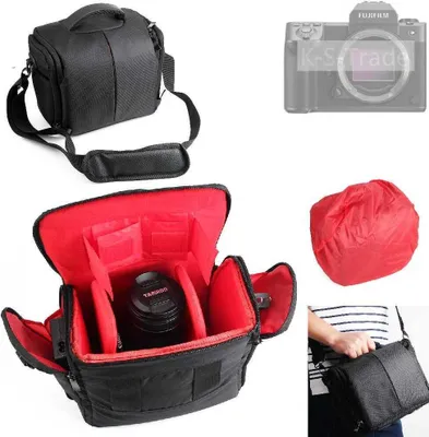 Produktbild von K-S-Trade Kompatibel mit Fujifilm GFX100 II Kameratasche Fototasche Schultertasche Zubehör Tasche einteilbare Trennwänden für Systemkamera, DSLR