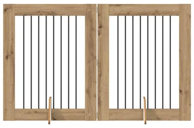 Produktbild von Klappbares Hundetor mit Ständern 2 pcs Artisan-Eiche 160,5 cm