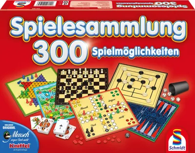 Immagine prodotto di Schmidt Spiele 300er Spielesammlung Rot, Spiele Sammlung, 300 Spielemöglichkeiten, ab 6 Jahren , 49195