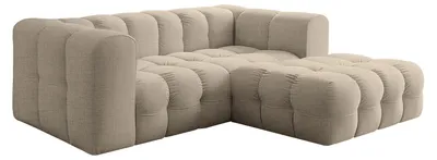 Produktbild von Ecksofa Baloo L mini, für das Wohnzimmer, Stoff Moly, rechts, beige