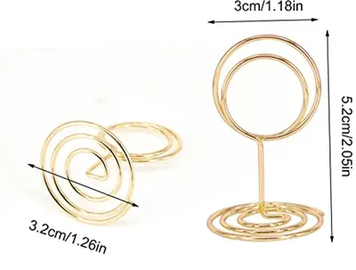 10 Stück Goldene Kartenhalter für Tischdekoration