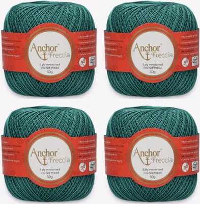 Productafbeelding van 4x Anchor Freccia 12 – fijn katoengaren voor haken (Color 00666)