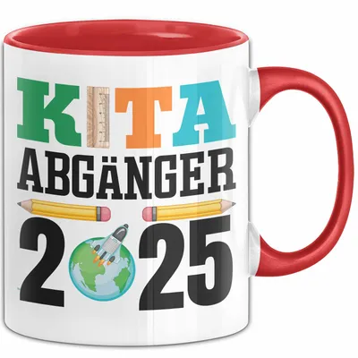 Produktbild von Trendation - Einschulung Junge Mädchen Geschenk Schultüte Füllung Tasse Schulstart 1. Schultag Schuleinführung Schulanfang Geschenkidee 2022 Schulkind (Rot)