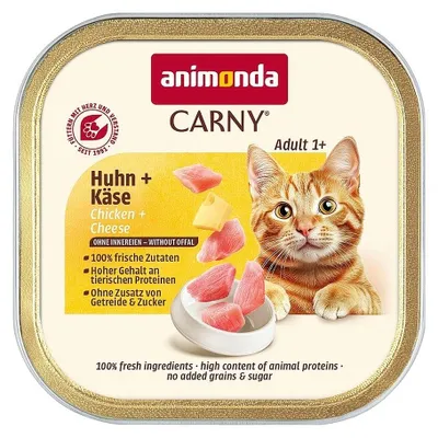 Productafbeelding van ANIMONDA CARNY droogvoer voor katten, met kip en kaas, 85g
