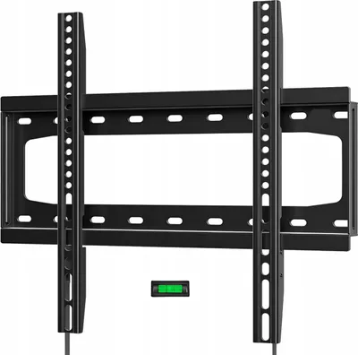 A black TV wall mount is shown against a white background.