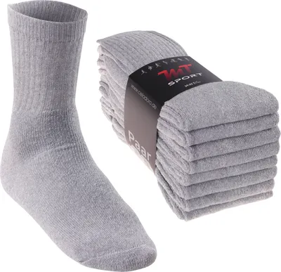 Produktbild von MT Damen und Herren Sport- und Freizeitsocken (8 Paar) Tennissocken - Sportgrau 43-46