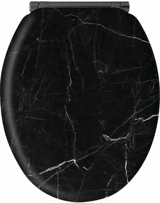 Zdjęcie produktu dla Pokrywa WC Gelco, plastikowa, czarna, 46x38,3x4,9 cm