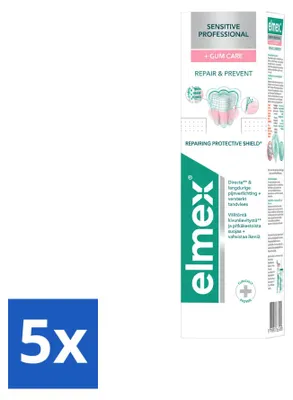 Produktbild von 5 x Elmex Sensitive Professional Repair & Prevent Tandpasta - 75 ml - Vorteilspackung - 5 Stücke