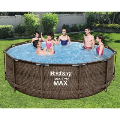 Produktbild von Bestway Steel Pro MAX Swimming Pool-Set Deluxe Series Rund 366x100 cm