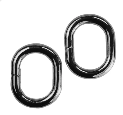 10 Metallringe oval für Gürtel Taschen uvm, 5,8mm,anthrazit 25x18cm
